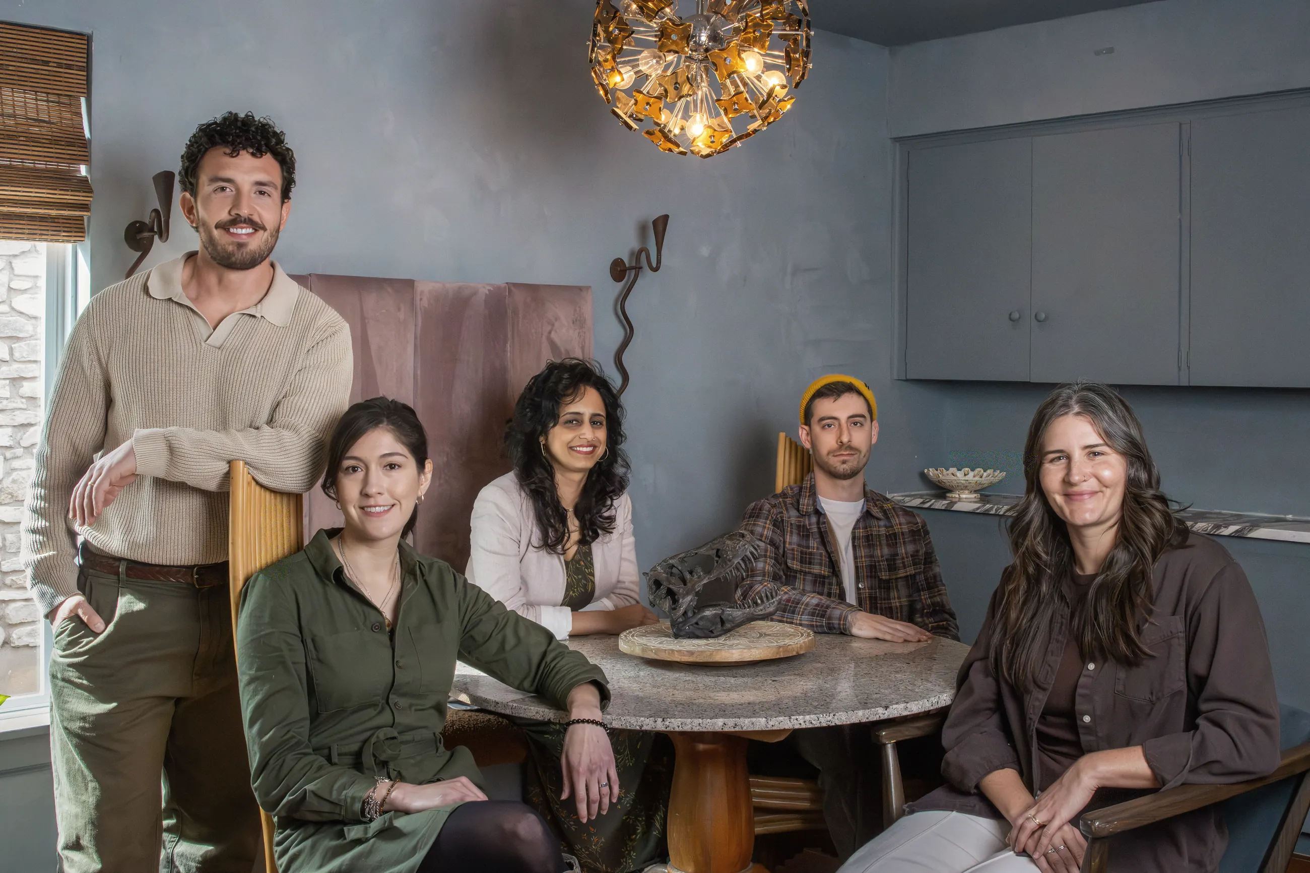 Members of The Rosedale Society around the table